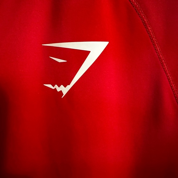 Gymshark Large Red Compression Short Sleeve Base Layer Activewear - Picture 3 of 5